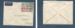 STRAITS SETTLEMENTS SINGAPORE. 1946 (7 Nov) BMA. Sing - Switzerland, Winterthur. Air Multifkd Env At 50c Rate, Tied Cds. - Singapore (1959-...)