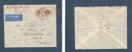 STRAITS SETTLEMENTS SINGAPORE. 1936 (6 June) Sing - UK, York. Air Multifkd Env Via Dutch Mail KLM. Very Nice Condition. - Singapore (1959-...)