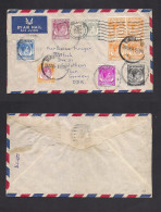 STRAITS SETTLEMENTS SINGAPORE. 1954 (24 June) Singapore - DDR, Tuningen, Scholotheim, East Comunist Germany. Air Multifk - Singapore (1959-...)