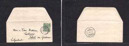 STRAITS SETTLEMENTS SINGAPORE. 1908 (17 Dec) Sing - Switzerland, Thalwil (7 Jan) Unsealed Small Fkd Env 1d Green, Tied C - Singapore (1959-...)