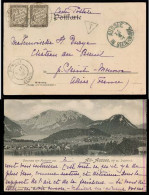 SLOVENIA. 1901. Styria / Steiermark - Aussee - France Multifkd Taxed PPC + 2 French P Dues Tied Unusual. - Slowenien