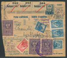 SLOVENIA. 1916 (27 April). Budapest - Slovenia / Ljubljana. Reg Multifkd Stat Receipt + Adtl With Slovenian 6d Rate, Tie - Slovénie