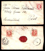 SLOVAKIA. 1871. Austrian Period. O - Zolyom - Pert. Registr 5 Kr Stat Env + 2 Adtls On Reverse. Cds (35 Pts). Transit. B - Autres & Non Classés