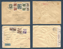 SLOVAKIA. 1941 (May - Dec) Pietany And Nira. 2 Ceres Multifkd Usages To Switzerland, One Censored. Fine Duo. - Autres & Non Classés