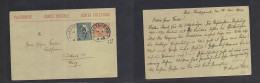 Silesia. 1920 (19 May) Jastrzemb - Neustadt. 10 Pf Red Stat Card + 20 Pf Blue Adtl, Tied Cds. Polish Admin. - Silésie