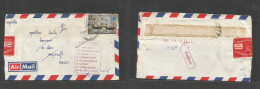 SIAM. 1983 (25 Apr) BKK. Local Fkd Envelope, Resealed By Post Office With Red Label + Aux Cachet. Scarce And Fine. - Siam