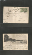 SIAM. 1901 (10 May) Denmark, Copenhagen - Huang Pray, Laos With Thai (x3 / RR) Reverse Arrival Cachet. Via Moulmein, Bur - Siam