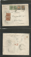 SIAM. 1923. Prae - Denmark, Copenhagen. Multifkd Env, Bilingual Cachet. Fine. - Siam