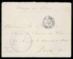 SIAM. 1904. (29 Aug) French Occupation Of Siam. Envelope With Violet Cachet "le Regiment De Occupation../Siam" (**) With - Siam