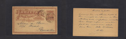 URUGUAY. 1890 (14 July) Union - Buenos Aires, Argentina. 3c Brown Early Stat Card. Fine. - Uruguay