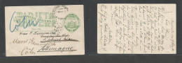 URUGUAY. 1882 (9 March) Montevideo - Germany, Coln. Early 3c Green Stat Card Via French Ligne J Pqbt Cds. VF Rare Usage. - Uruguay