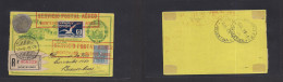 URUGUAY. 1926 (8 July) Special Air Flight Montevideo - Buenos Aires (10 July) Registered Multifkd Statonary Card Arrival - Uruguay