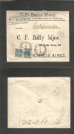 URUGUAY. 1902 (16 Ago) Montevideo - Argentina, Buenos Aires (17 Ago). Registered Air Fkd Env. Fine. - Uruguay