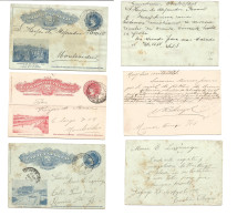 URUGUAY. 1907-18. 3 Local Different Views Printed Stationary Cards, On Local Usages. Unusual Group. - Uruguay