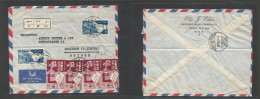 SYRIA. 1959 (15 Apr) Damas - Switzerland, Zellikon (18 April) Registered Air Mixed Issues Multifkd Envelope At 90p Rate, - Syria