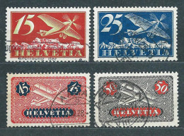 Switzerland, 1923; 4 Stamps From Set MiNr 179-184, Incl. 179, 180 X, 183 X, 184 X AIRMAIL - Used - Oblitérés