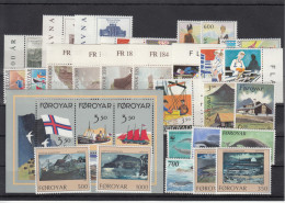 Faroe Islands 1989-1990 - Full Years MNH ** - Färöer Inseln