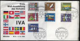 Germany. FDC Mi. 468-474.  International Transport Exhibition, Munich.  FDC Cancellation On Cachet Special Envelope - 1961-1970