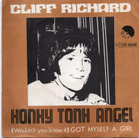 DISQUE VINYL 45 T DU CHANTEUR DE ROCK BRITANNIQUE CLIFF RICHARD - HONKY TONK ANGEL - Rock