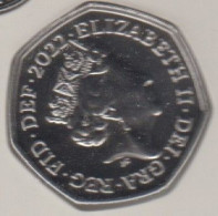 Great Britain UK 2022 50p Shield Coin, Bunc Coin - 50 Pence