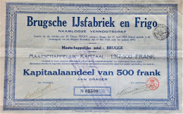N.V. Brugsche Ijsfabriek En Frigo  (1924) Brugge - Industrie