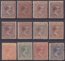 1891-142 CUBA SPAIN 1891 ALFONSO XIII ½ Mls – 20c COMPLETE SET.  - Vorphilatelie