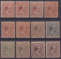 1890-123 CUBA SPAIN 1890 ALFONSO XIII ½ Mls – 20c COMPLETE SET.  - Prefilatelia