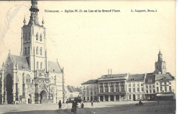 TIENEN. TIRLEMONT. EGLISE N.D. AU LAC ET LA GRAND PLACE. - Tienen