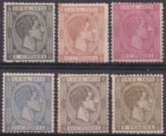 1879-262 CUBA SPAIN 1879 ALFONSO XII 10c - 1pta COMPLETE SET.  - Prephilately