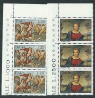 Italia 1970; Raffaello Sanzio, Pittore E Architetto; Serie Completa In Terzine D' Angolo Superiore. - 1961-70: Mint/hinged