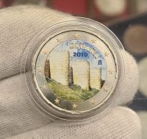 España Spain 2 Euros Casco Antiguo De Ávila 2019 Km 1451 Coloreada Tipo 1 Sc Unc - Autres & Non Classés