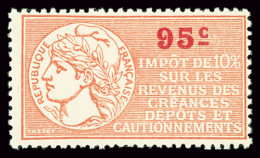 * Impot Sur Le Revenu N°66 95c Orange, Neuf *, TB, R - Other & Unclassified