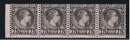 ** N°8 75c Noir Sur Rose Charles III, Bande De 4 Bdf, **, Très Frais, TB (cote Pour *) - Sonstige & Ohne Zuordnung