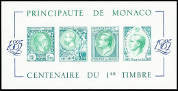 ** BLOC-FEUILLET N°33b Centenaire Du 1er Timbre De Monaco, En Vert, Neuf **, TTB - Sonstige & Ohne Zuordnung