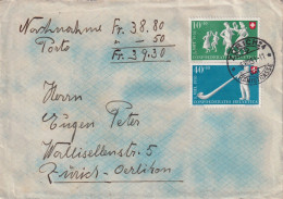 NN Brief  Zürich Rämistrasse - Zürich Oerlikon       1951 - Storia Postale