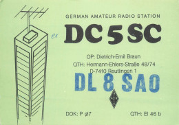 Germany Federal Republic Radio Amateur QSL Card Y03CD DC5SC - Radio Amatoriale