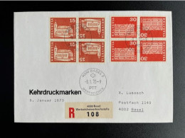 SWITZERLAND 1973 REGISTERED LETTER BASEL 08-01-1973 ZWITSERLAND SUISSE SCHWEIZ EINSCHREIBEN RECOMMANDEE - Cartas & Documentos