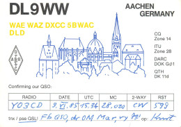 Germany Federal Republic Radio Amateur QSL Card Y03CD DL9WW - Radio Amatoriale