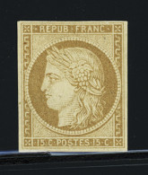 * N°22 15c Bistre Type Ceres, Neuf *, TB. Signé A. Brun - Other & Unclassified