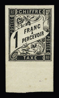 * TAXE N°12 1f Noir, Neuf *, TB. Signé Scheller. - Autres & Non Classés