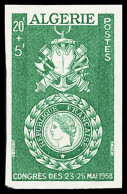 (*) Congrès Des Médaillés Militaires à Constantine 1958, 20f+5f Essai De Couleur En Vert Non Dentelé, Nsg, TB, RR (10 Co - Autres & Non Classés