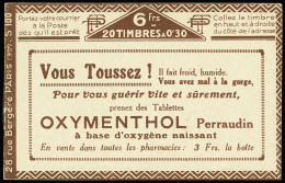 ** CARNET N°C-17-8 Carnet De 6f Avec 20 Timbres N°17a, Pub GIBBS, Couv. Oxymenthol, **, TTB - Otros & Sin Clasificación