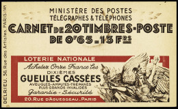 ** CARNET N°C137b-1 De 20 Timbres à 65c, **, TTB - Altri & Non Classificati