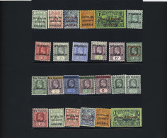 * N°1 à 5 (série Complète), N°6 à 13 (type Edouard VII, Manque N°11 Et 14), N°15 à 19 (série Complète), N°20 à 26 (série - Otros & Sin Clasificación