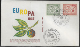 Germany. FDC Mi. 483-484.  Europa (C.E.P.T.) 1965 - Fruit.  FDC Cancellation On Cachet Special Envelope - 1961-1970