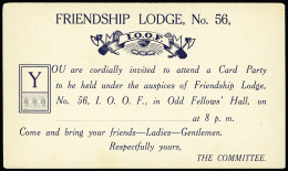 Lettre FRANC-MACONNERIE USA. Entier Carte Postale 1c Noir Neuf Avec Au Verso Repiquage "Friendship Lodge N°56" (vers 192 - Ohne Zuordnung