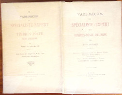 Fernand Serrane, Vade-mecum Du Spécialiste-expert En Timbres-poste D'Europe, 1927 - Other & Unclassified