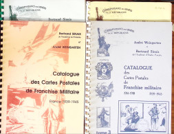 Les 4 Volumes De Sinais & Weeingarten, "Catalogue Des CP FM 14/18, 39/45" - Autres & Non Classés