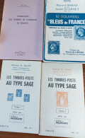 Lot De 4 Livres : P-J. Barat & A. Suarnet - "Le Nouveau "Bleu De France" Timbres De 1849 à 1876 - 1975 ; G. Noël - "Cata - Autres & Non Classés