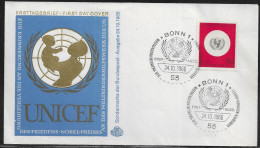 Germany. FDC Mi. 527. In Memory Of The Awarding Of The Nobel Peace Prize Of The UN World Children's Agency. FDC Cancel - 1961-1970